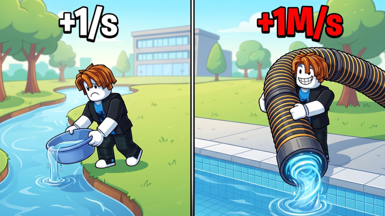 +1 Drain Water Per Click